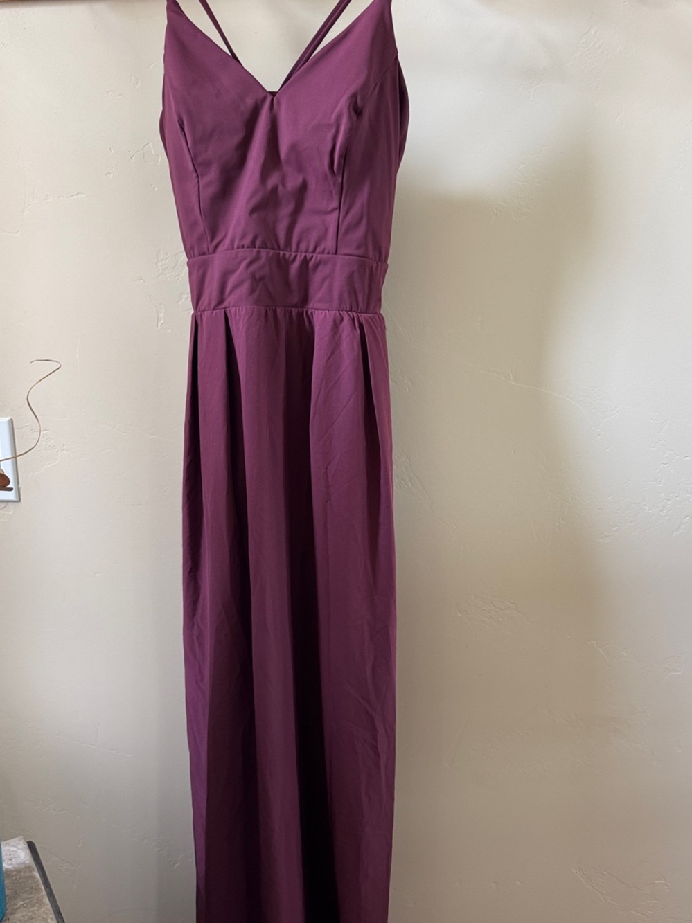HALARA Plum Double-Strap Maxi Dress